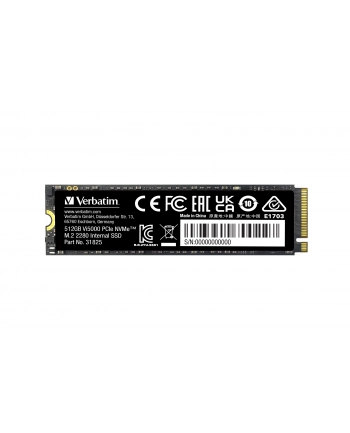Dysk SSD Verbatim Vi5000 512GB M.2 PCIe Gen4 NVME 2280 (5000/2500 MB/s) nr 1