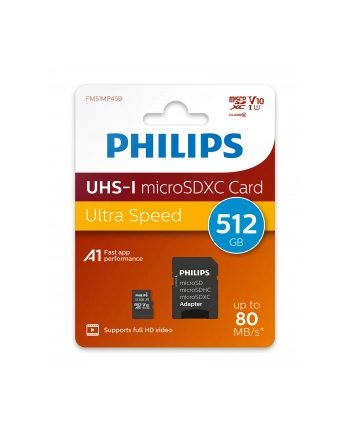 Philips Karta pamięci Class UHS-I U3 SDXC 512GB + Adapter nr 2
