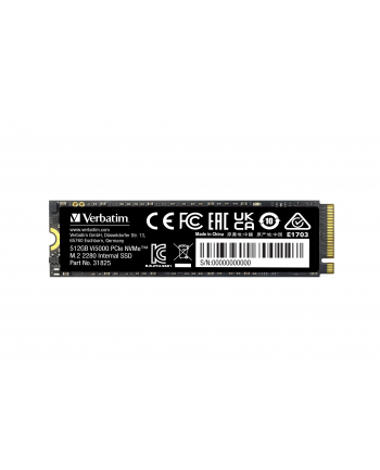 Dysk SSD Verbatim Vi5000 512GB M.2 PCIe Gen4 NVME 2280 (5000/2500 MB/s)