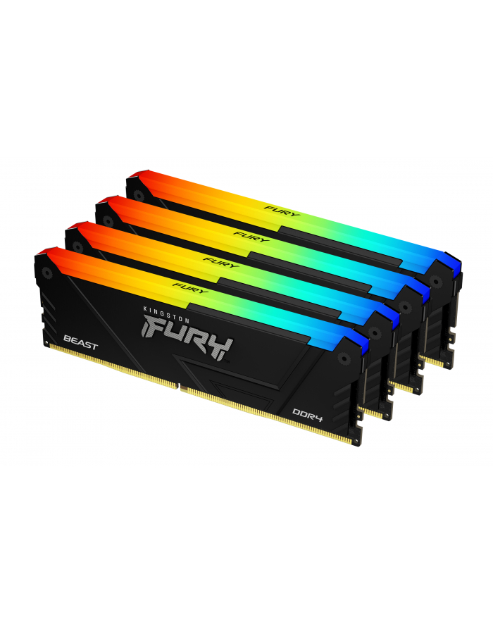 Pamięć DDR4 Kingston Fury Beast RGB 64GB (4x16GB) 3200MHz CL16 1,35V czarna główny