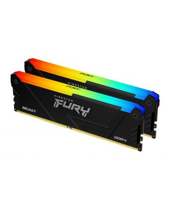 Pamięć DDR4 Kingston Fury Beast RGB 32GB (2x16GB) 3600MHz CL18 1,35V czarna