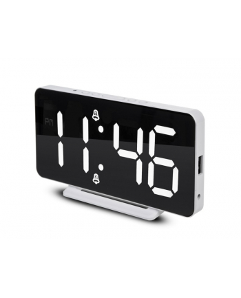 Zegar z alarmem i funkcją termometru GreenBlue biały GB383