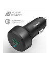 hama polska Ładowarka samochodowa Hama USB Type-C, Quickcharge Power Delivery, czarna - nr 1