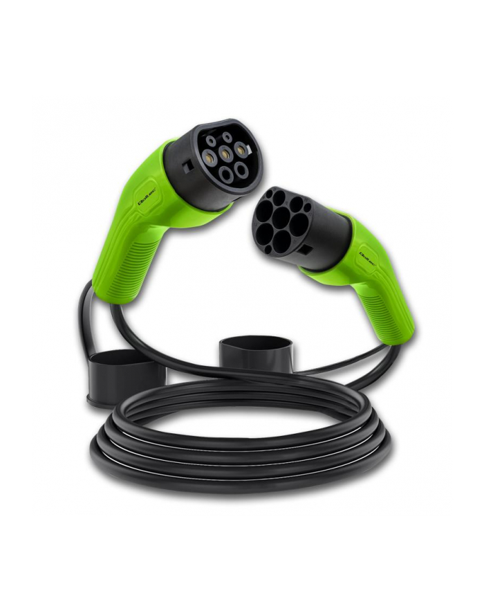 Kabel EV Qoltec typ2 do ładowania samochodu | 22kW | 32A | 5m główny