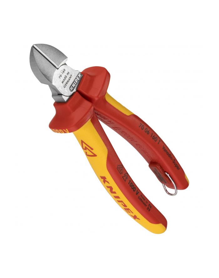 Knipex Szczypce tnące boczne z uchwytem zabezpieczającym (7006160T) główny