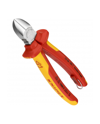 Knipex Szczypce tnące boczne z uchwytem zabezpieczającym  (7006180T)