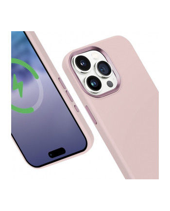 crong Etui Color Cover LUX Magnetic iPhone 15 Pro MagSafe Różowe