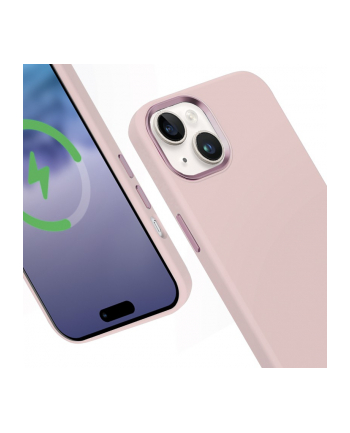 crong Etui Color Cover LUX Magnetic iPhone 15 Plus MagSafe Różowe