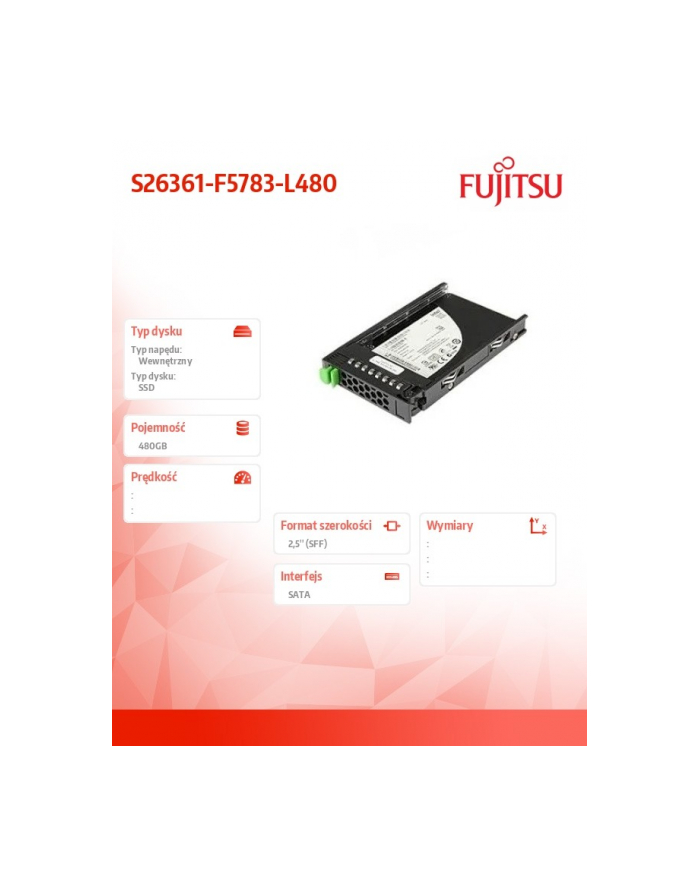 fujitsu Dysk SSD SATA 6G 480GB RI S26361-F5783-L480 główny