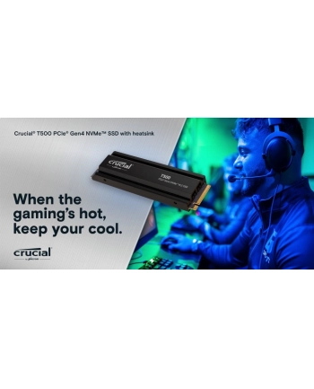 crucial Dysk T500  1TB M.2 NVMe 2280 PCIe40 7300/6800 Radiator nr 2