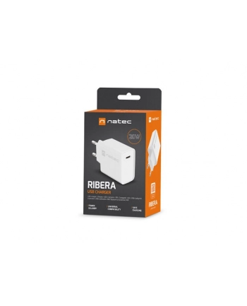natec Ładowarka sieciowa Ribera 1x USB-C 20W Biała