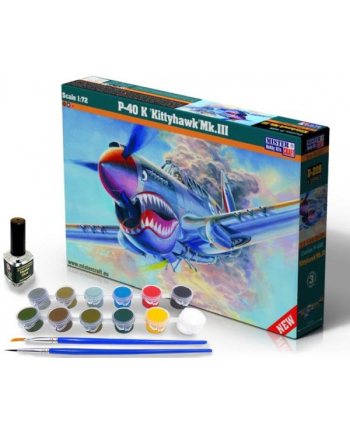 olymp aircraft Model samolotu do sklejania P-40 K Kittyhawk Mk.III 1:72 Start set D-220