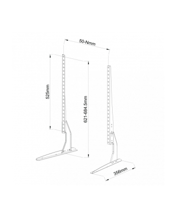 art Stojak/nogi do TV 23-75 cali 40kg SD-20 Vesa max 800x400