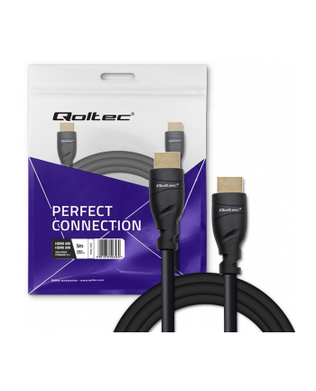 qoltec Kabel HDMI v2.1 Ultra High Speed 8K | 60Hz | 26AWG | 5m Złoty