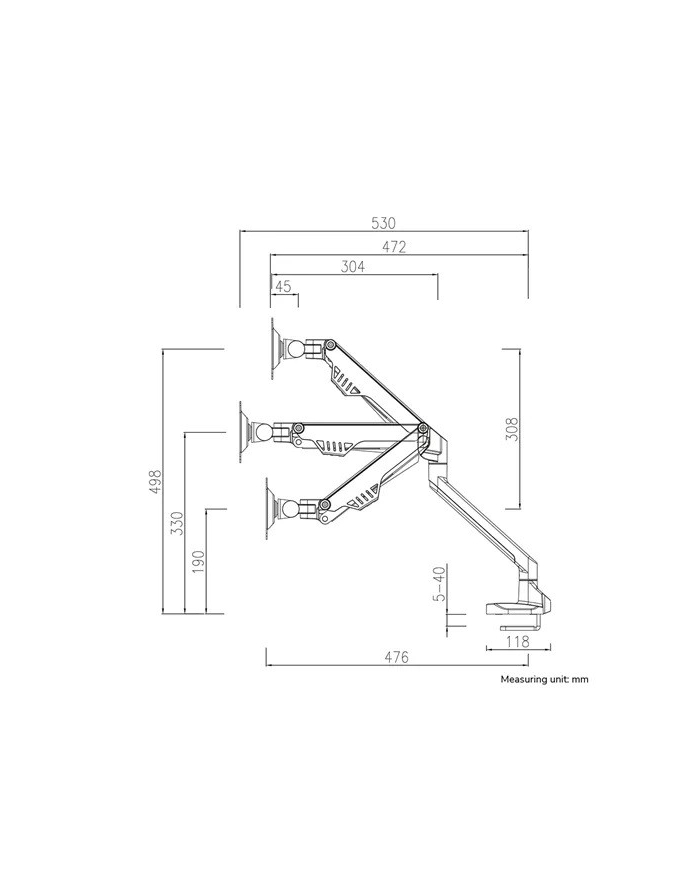 neomounts Uchwyt biurkowy FPMA-D750BLACK2 główny