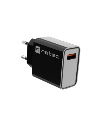 natec Ładowarka sieciowa Ribera 1x USB-A 18W Czarna