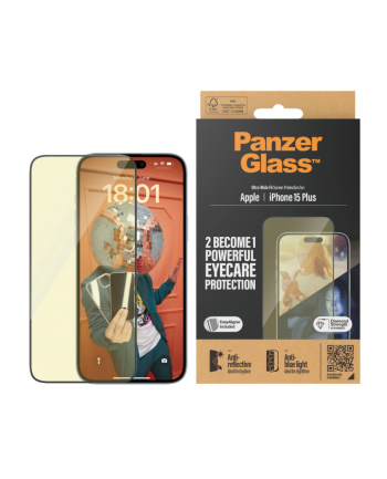 Panzerglass Ultra Wide Fit Szkło Antyrefleksyjne Z Filtrem Światła Niebieskiego Iphone 15 Plus (2815)