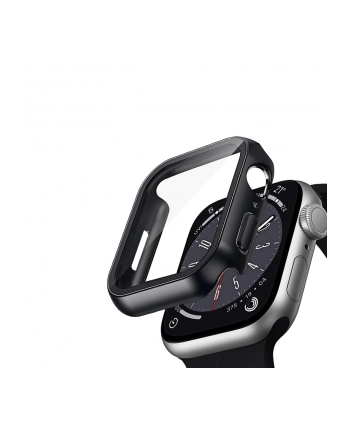 crong Etui ze szkłem Hybrid Watch Case Apple Watch 44mm Czarne nr 1