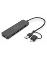 digitus Hub USB 3.0/Koncentrator 4-portowy SlimLine USB A + adapter USB-C 5Gbps, złącze zasilania USB-C - nr 7