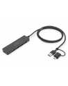 digitus Hub USB 3.0/Koncentrator 4-portowy SlimLine USB A + adapter USB-C 1,2m 5Gbps, złącze zasilania USB-C - nr 11