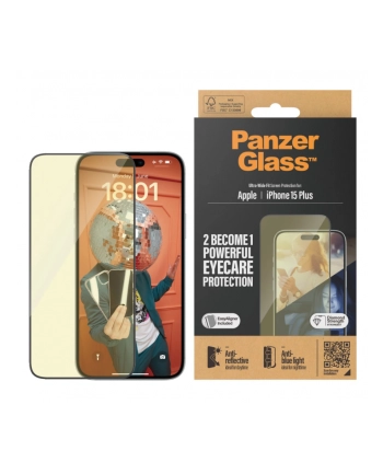 Panzerglass Ultra Wide Fit Szkło Antyrefleksyjne Z Filtrem Światła Niebieskiego Iphone 15 Plus (2815) nr 1