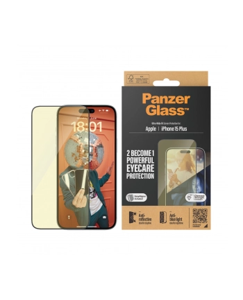 Panzerglass Ultra Wide Fit Szkło Antyrefleksyjne Z Filtrem Światła Niebieskiego Iphone 15 Plus (2815) nr 2