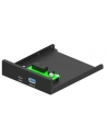 GEMBIRD Panel przedni PC wewnętrzny 3.5inch port USB 3.1 Typ-A + Typ-C czarny - nr 1