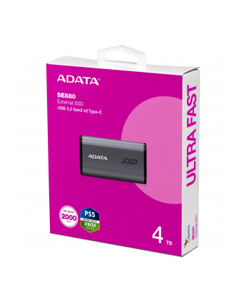 adata Dysk zewnętrzny SSD SE880 4TB USB3.2A/C Gen2x2