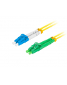 lanberg Patchcord światłowodowy sm lc/apc-lc/upc duplex 3.0mm lszh g657a1 0.5m żółty - nr 6