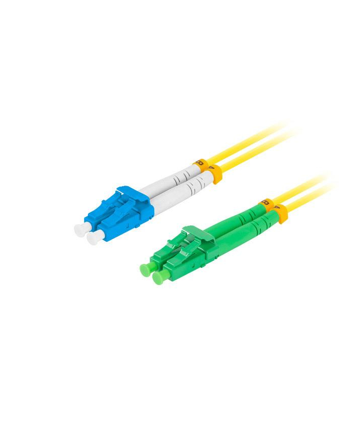 lanberg Patchcord światłowodowy sm lc/apc-lc/upc duplex 3.0mm lszh g657a1 1m żółty główny