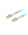 lanberg Patchcord światłowodowy mm lc/upc-lc/upc duplex 3.0mm om3 50/125 0.5m aqua - nr 5