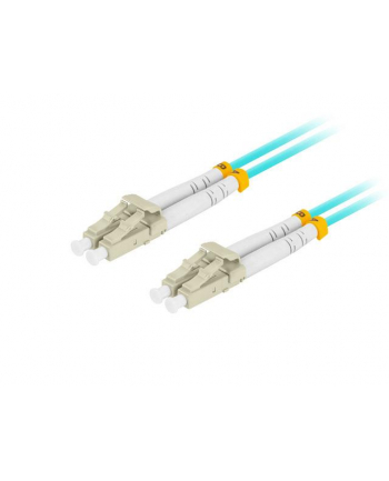 lanberg Patchcord światłowodowy mm lc/upc-lc/upc duplex 3.0mm om3 50/125 0.5m aqua