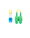 lanberg Patchcord światłowodowy sm lc/upc-sc/apc duplex 3.0mm lszh g657a1 0.5m żółty - nr 3