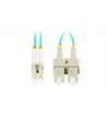 lanberg Patchcord światłowodowy mm lc/upc-sc/upc duplex 3.0mm om3 50/125 0.5m aqua - nr 3