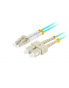 lanberg Patchcord światłowodowy mm lc/upc-sc/upc duplex 3.0mm om3 50/125 1m aqua - nr 6