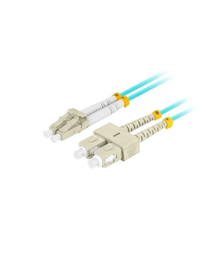 lanberg Patchcord światłowodowy mm lc/upc-sc/upc duplex 3.0mm om3 50/125 2m aqua główny