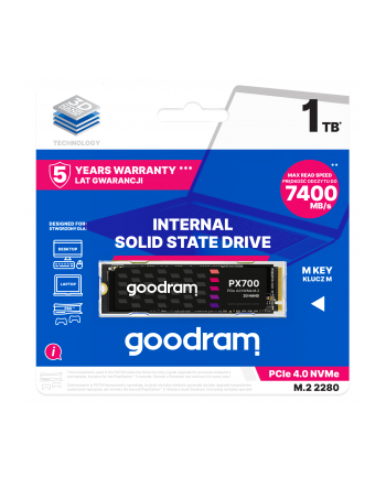 goodram Dysk SSD PX700 1TB M.2 PCIe 2280 4x4 7400/6500MB/s