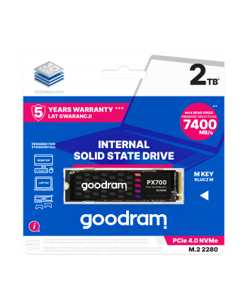 goodram Dysk SSD PX700 2TB M.2 PCIe 2280 4x4 7400/6500MB/s