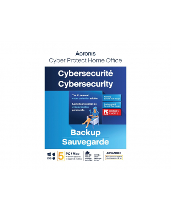 ACRONIS ESD Cyber Pczerwonyect Home Office Advanced Subscription 5 Computers + 500 GB ACRONIS Cloud Storage - 1 year subscription
