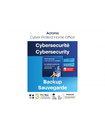 ACRONIS ESD Cyber Pczerwonyect Home Office Premium Subscription 3 Computers + 1 TB ACRONIS Cloud Storage - 1 year subscription