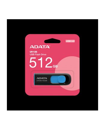 adata Pendrive UV128 512GB USB3.2 czarno-niebieski