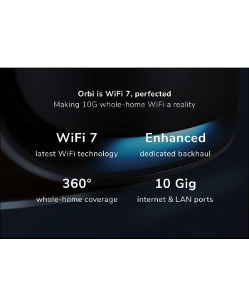 netgear Router RBE973SB System WiFi 7 Orbi 3-pk Black