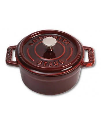 no name Mini garnek żeliwny okrągły Staub - 250 ml, Grenadynowy nr 2