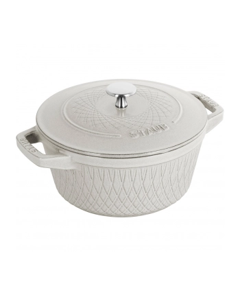 no name Garnek żeliwny okrągły Staub - 23 ltr, Biała trufla nr 1