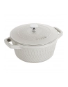 no name Garnek żeliwny okrągły Staub - 23 ltr, Biała trufla - nr 2