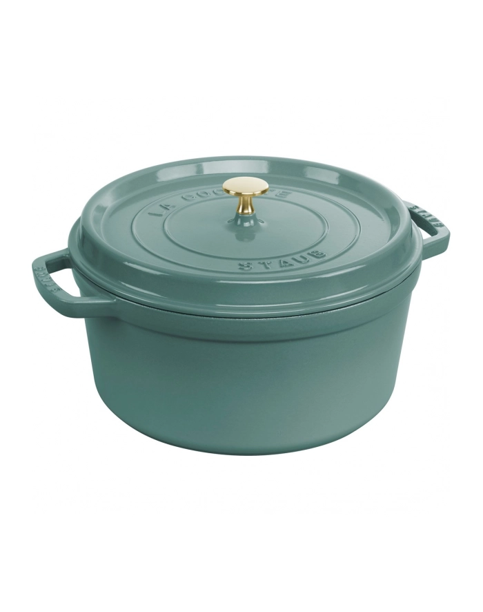 no name Garnek żeliwny okrągły Staub - 67 ltr, Eukaliptusowy główny