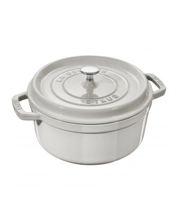 no name Garnek żeliwny okrągły Staub - 22 ltr, Biała trufla nr 2