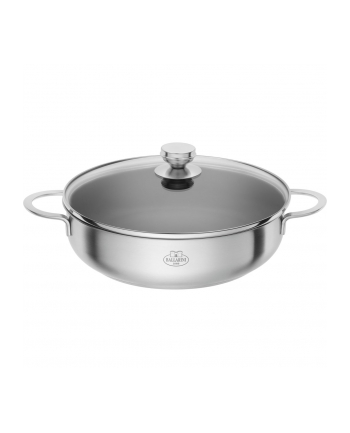 no name Patelnia głęboka non-stick z 2 uchwytami i pokrywką Ballarini Ancona - 28 cm