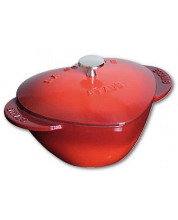 no name Garnek żeliwny serce Staub - Czerwony, 175 ltr