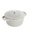 no name Garnek żeliwny okrągły Staub - 23 ltr, Biała trufla - nr 1